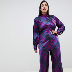 ASOS Curve Chevron Jumpsuit